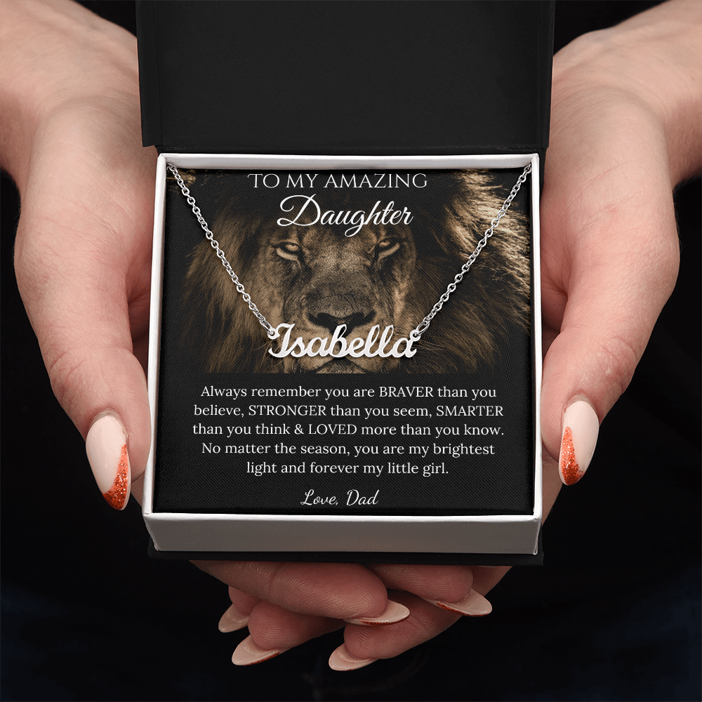 Personalized Name Necklace Daughter Gift From Dad 2