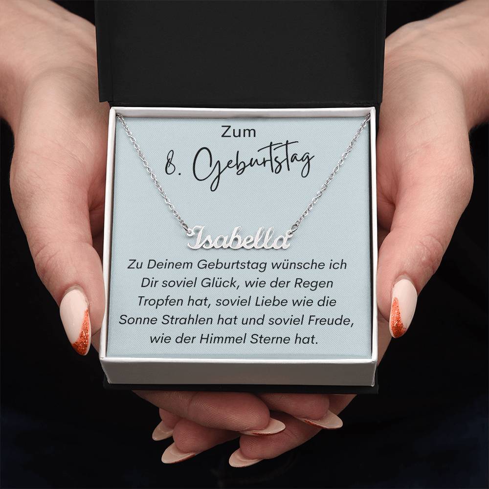 Zum 8. Geburtstag Personalisierte Namenskette