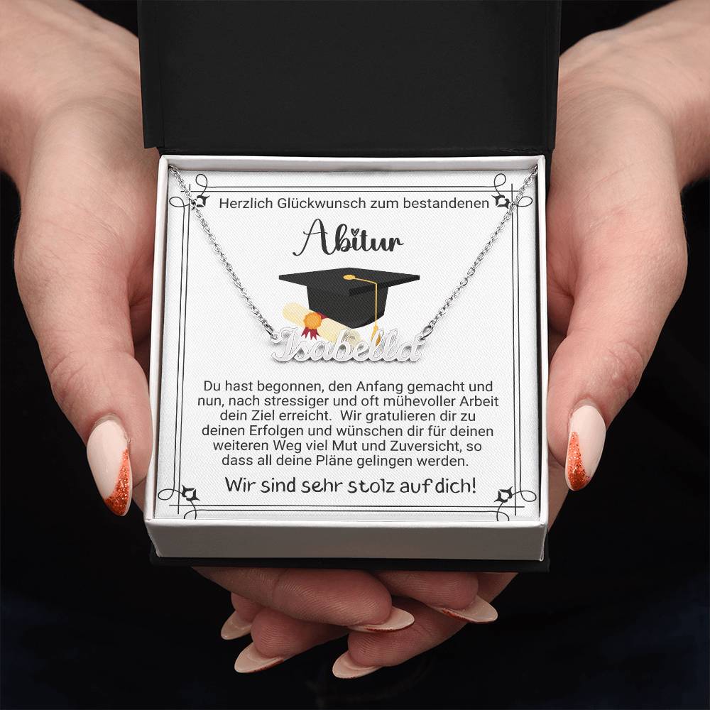 Wir Gratulieren Dir Zu Deinen Erfolgen - Custom Name Necklace