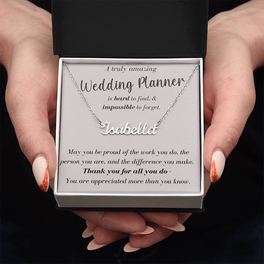 A Truly Amazing Wedding Planner - Custom Name Necklace