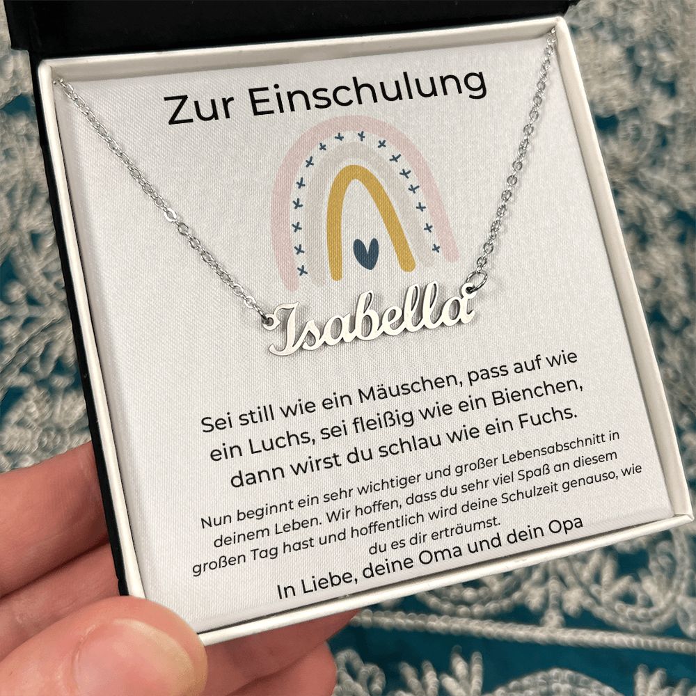Name Necklace Einschulung 1