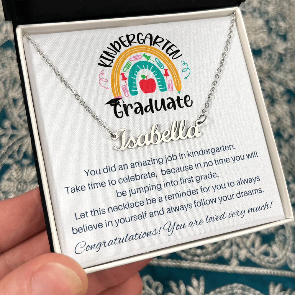 Kindergarten Graduation Gift - Custom Name Necklace 1