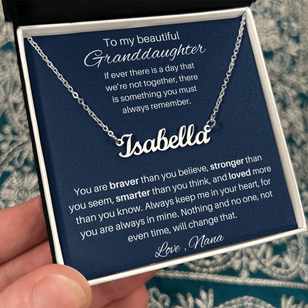 Granddaughter Personalized Necklace Gift 2
