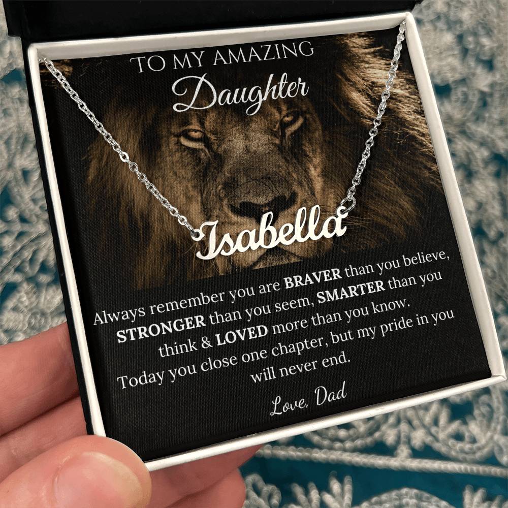 Personalized Name Necklace Daughter Gift From Dad 7