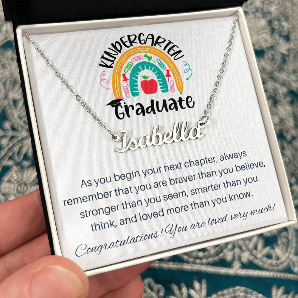 Kindergarten Graduation Gift - Custom Name Necklace 2