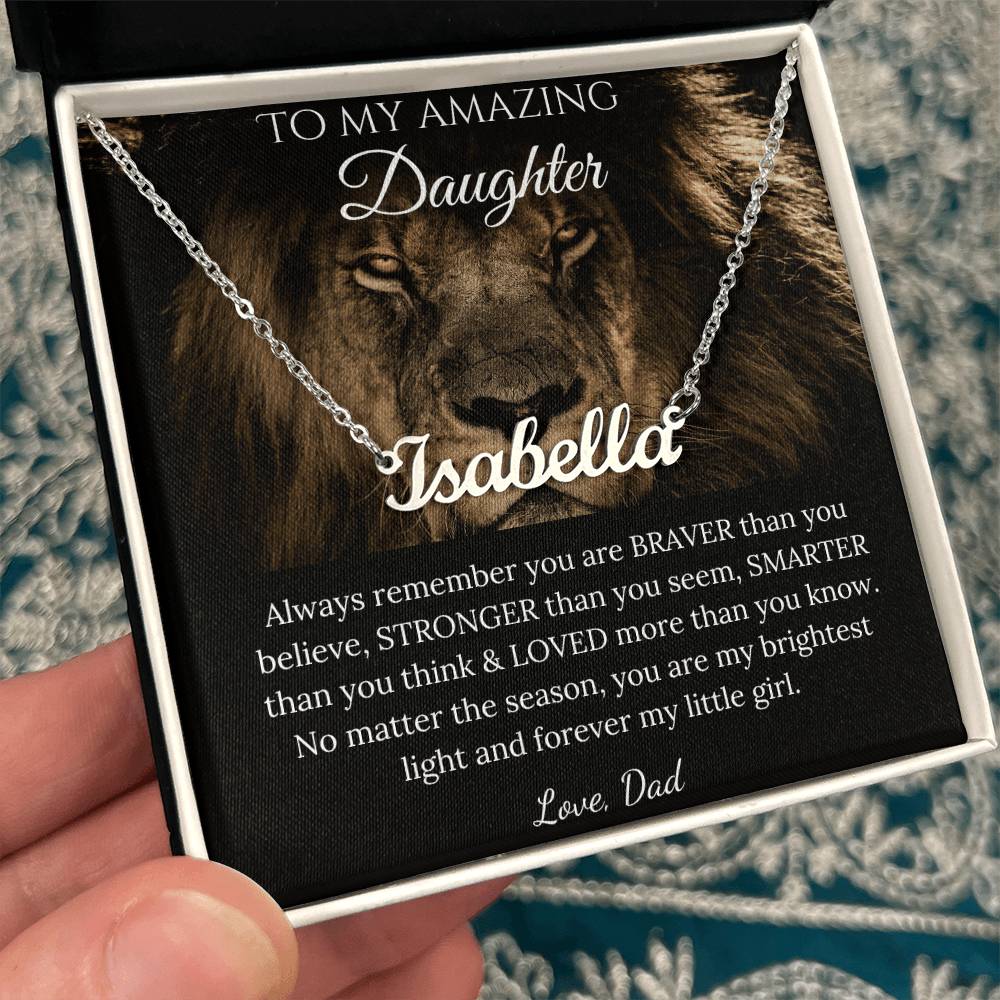 Personalized Name Necklace Daughter Gift From Dad 2