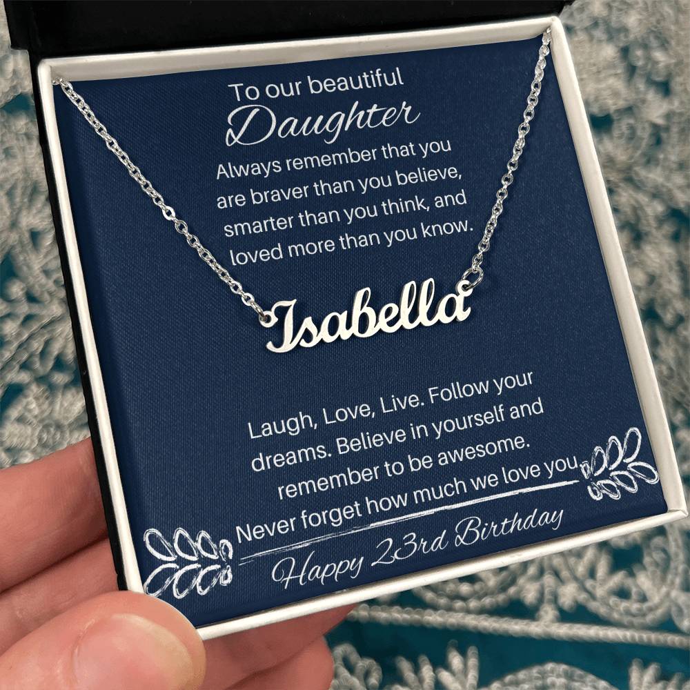 Daughter Personalized Name Necklace 23rd Birthday