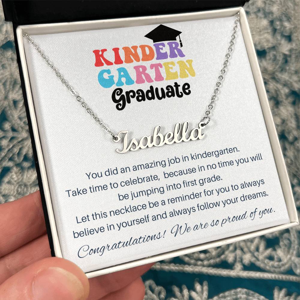 Kindergarten Graduation Gift - Custom Name Necklace 4