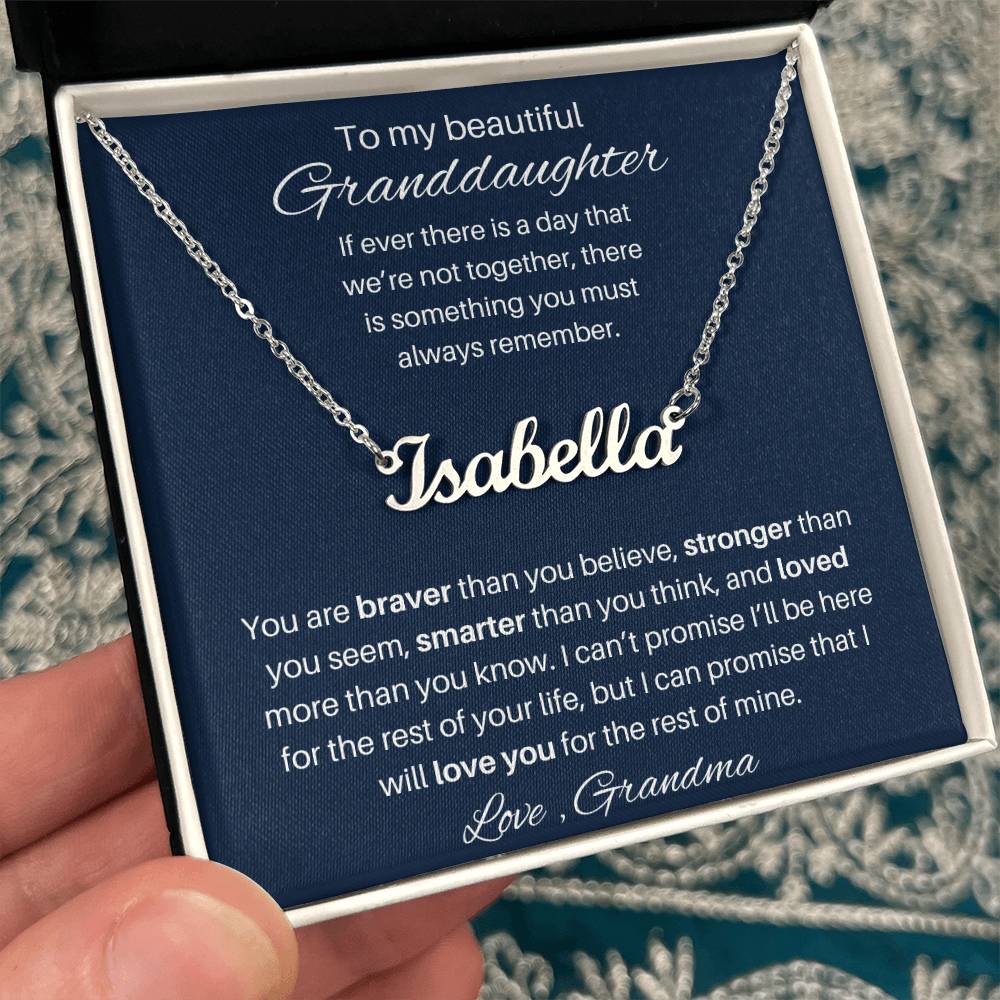 Granddaughter Personalized Necklace Gift 4