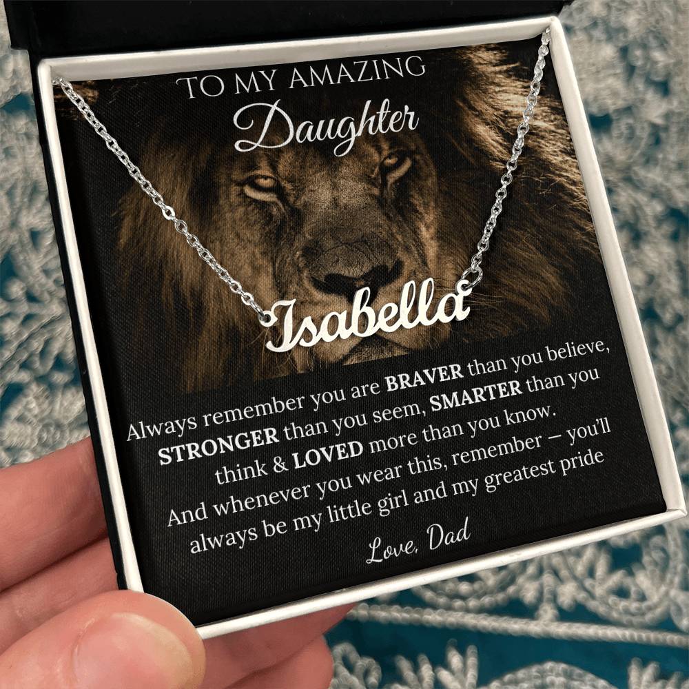 Personalized Name Necklace Daughter Gift From Dad 9