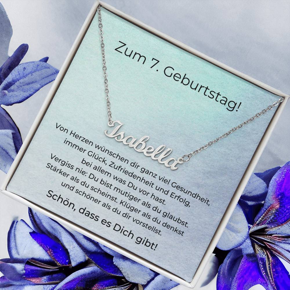 Zum 7. Geburtstag - Personalized Name Necklace