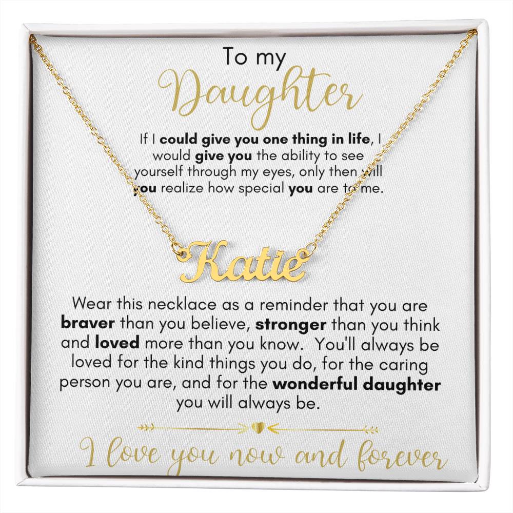 To My Daughter - Custom Name Necklace