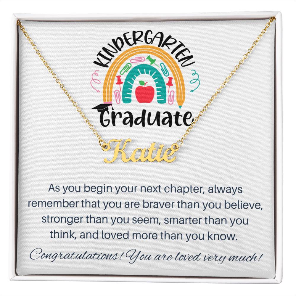 Kindergarten Graduation Gift - Custom Name Necklace 2