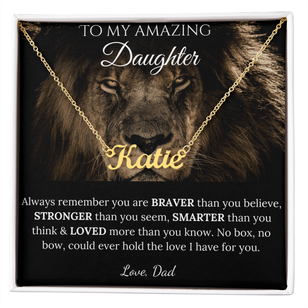 Personalized Name Necklace Daughter Gift From Dad 4
