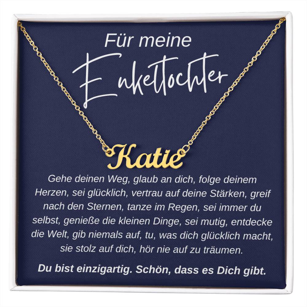 Für Meine Enkeltochter - Du Bist Einzigartig - Personalisierte Namenskette