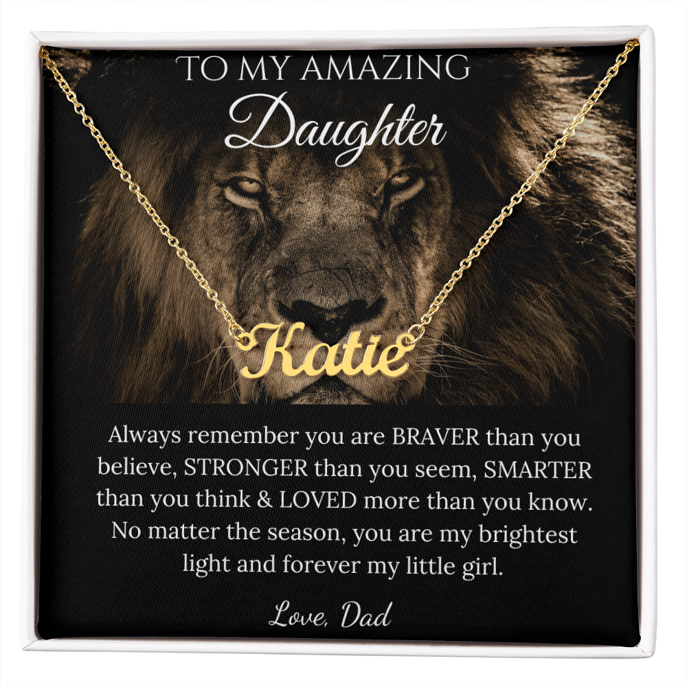 Personalized Name Necklace Daughter Gift From Dad 1