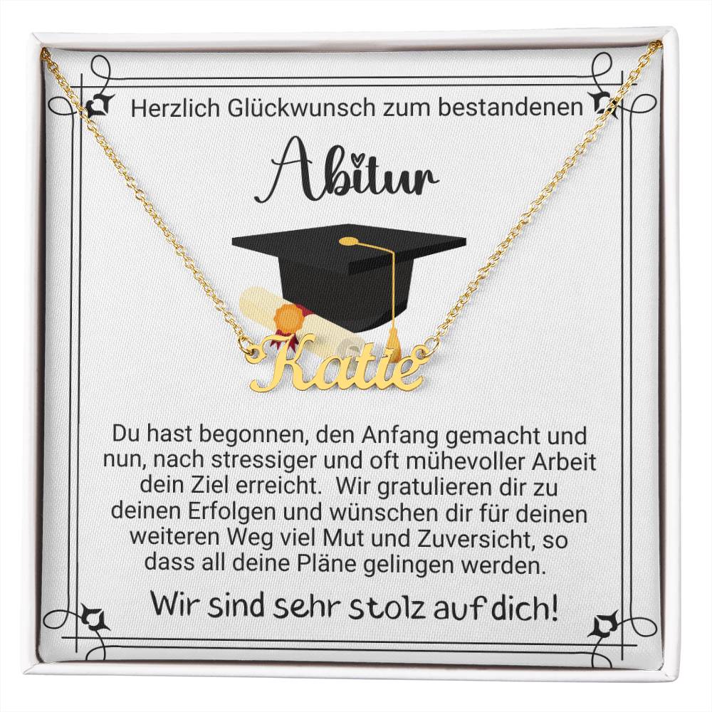 Wir Gratulieren Dir Zu Deinen Erfolgen - Custom Name Necklace