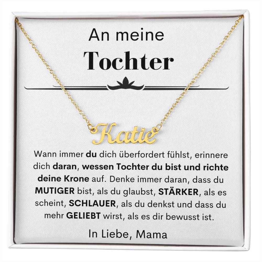 An Meine Tochter – Du Mehr Geliebt Wirst Als Es Dir Bewusst Ist – Custom Name Necklace