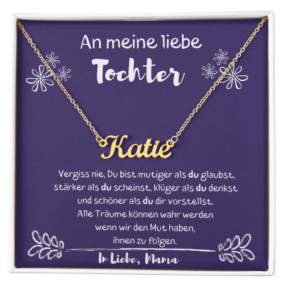 Tochter Personalisierte Namenskette - Du Bist Mutiger