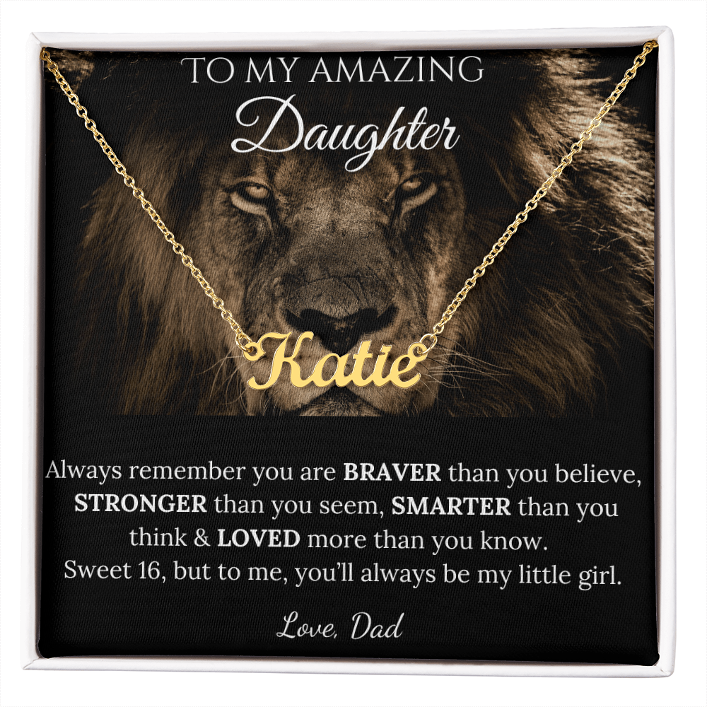 Personalized Name Necklace Daughter Gift From Dad 6