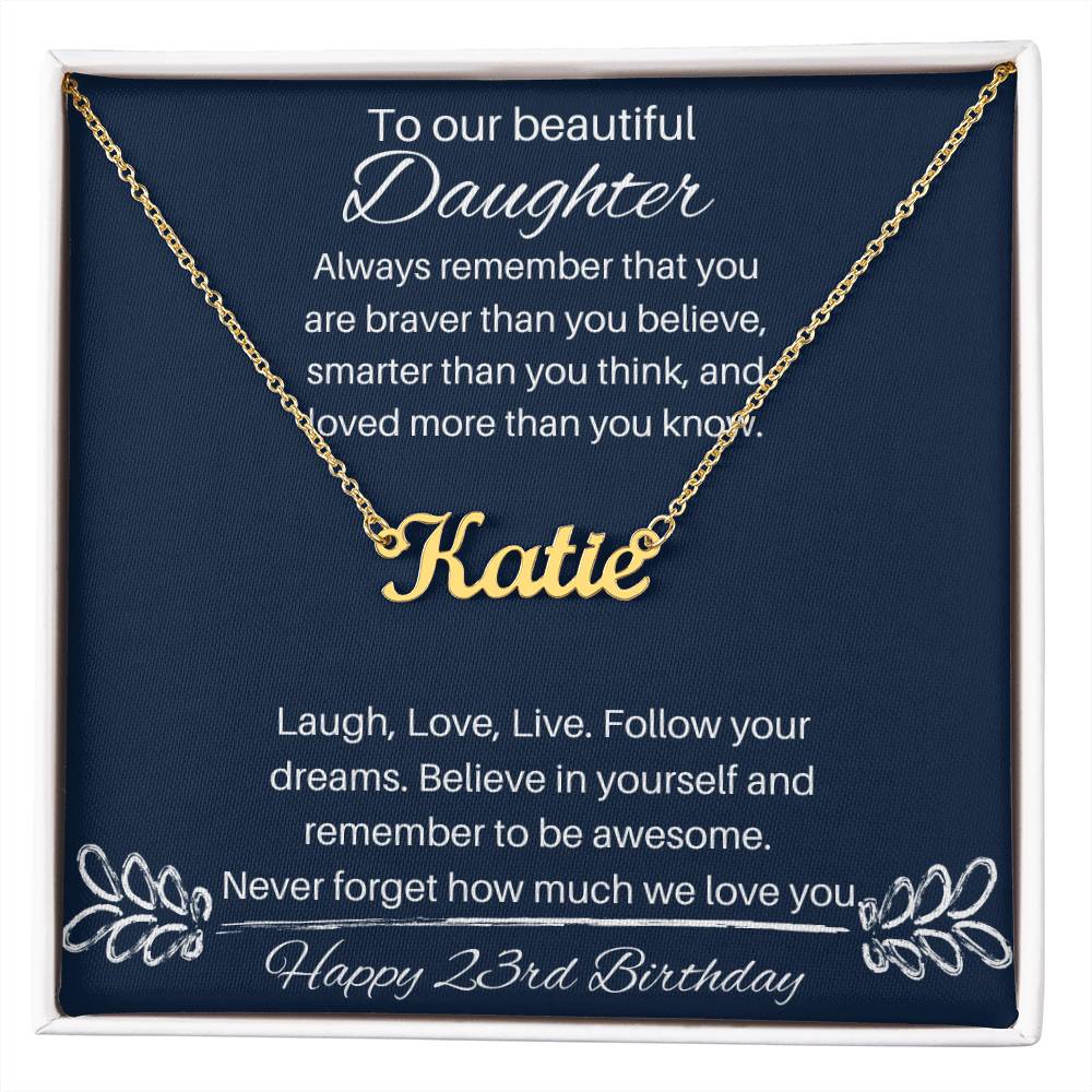 Daughter Personalized Name Necklace 23rd Birthday