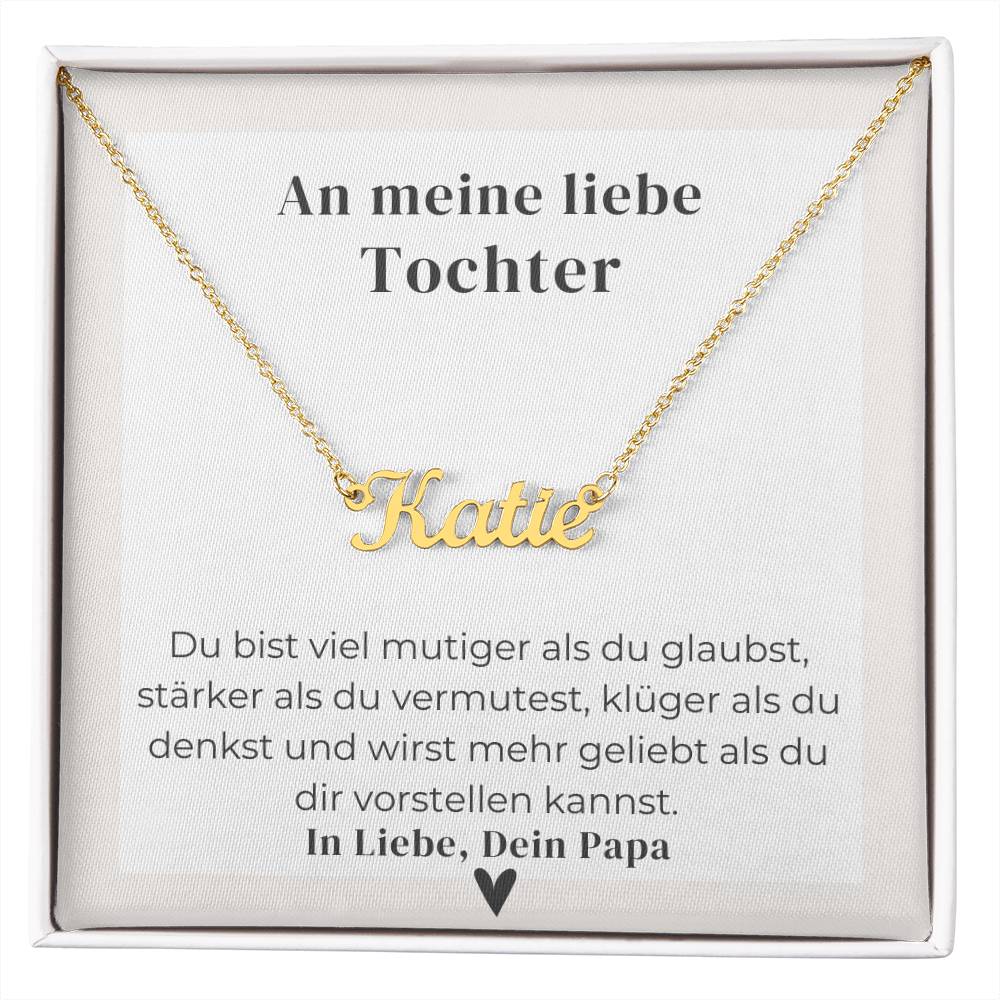 An Meine Liebe Tochter – Du Bist Stärker Als Du Scheinst – Custom Name Necklace