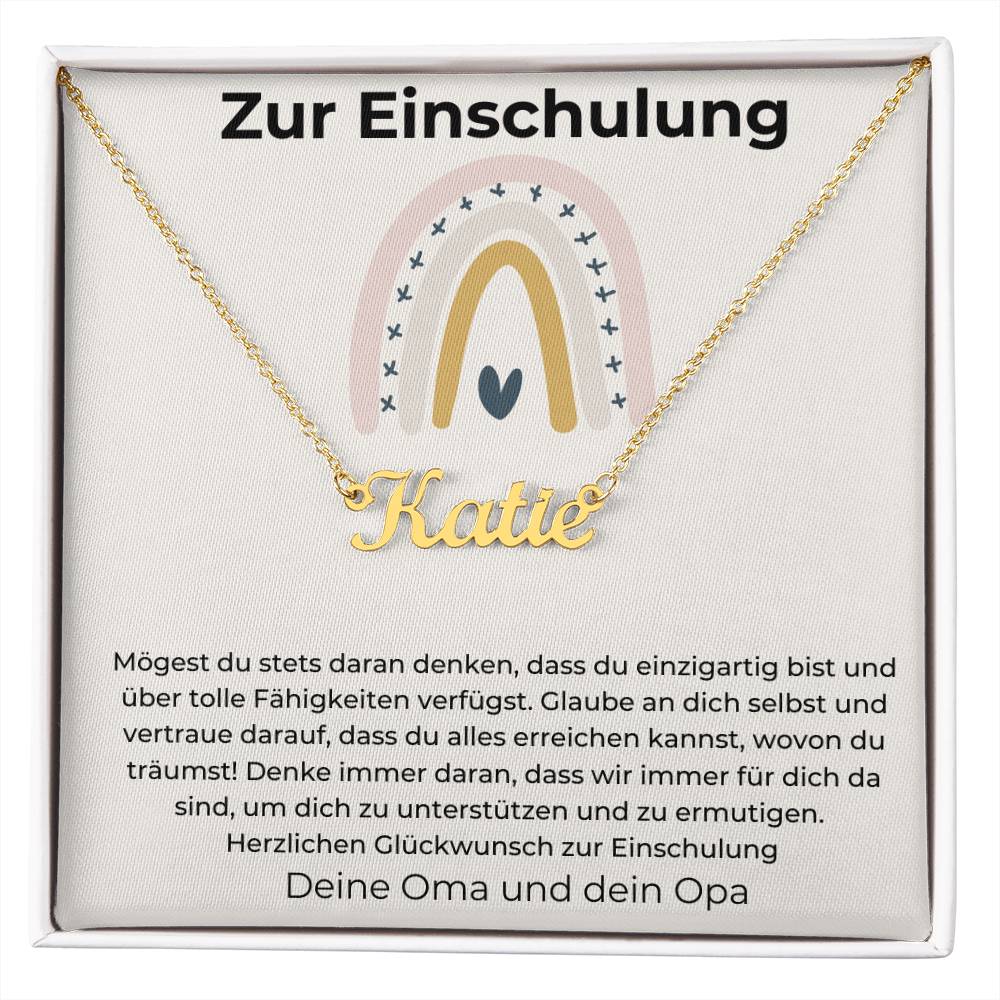 Vertraue Darauf Dass Du Alles Erreichen Kannst Wovon Du Träumst - Custom Name Necklace