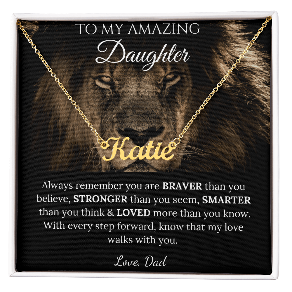 Personalized Name Necklace Daughter Gift From Dad 3