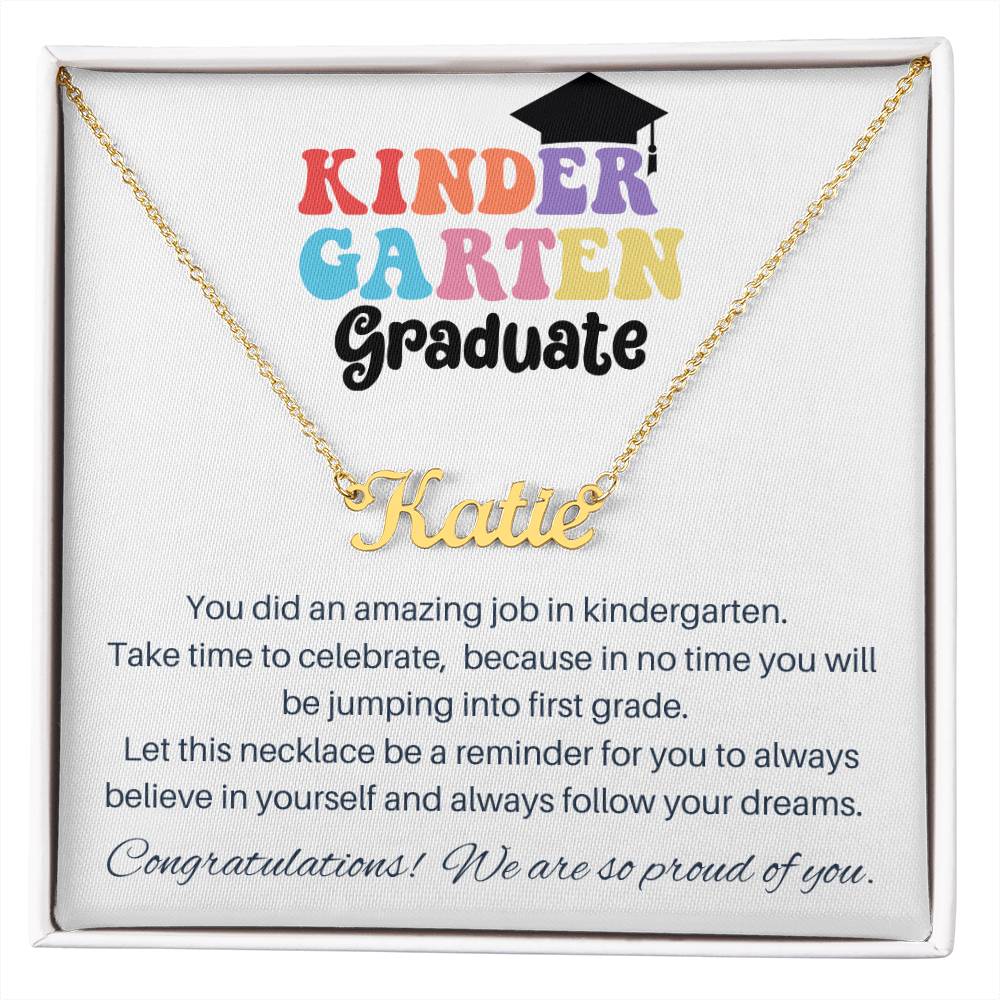 Kindergarten Graduation Gift - Custom Name Necklace 4