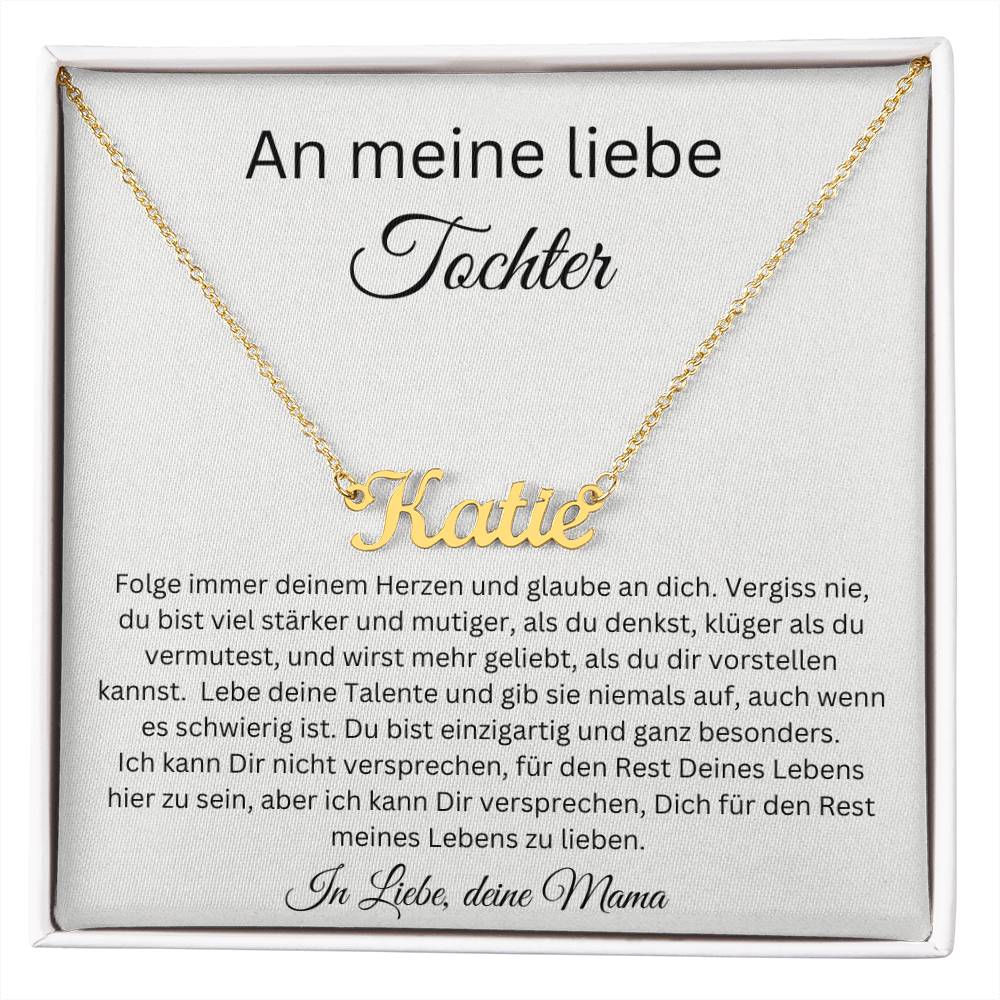 Tochter Personalisierte Namenskette - Lebe Deine Talente