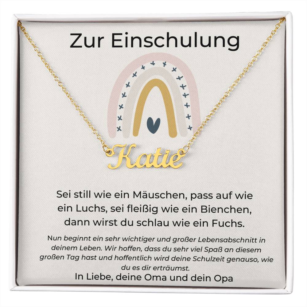 Name Necklace Einschulung 1
