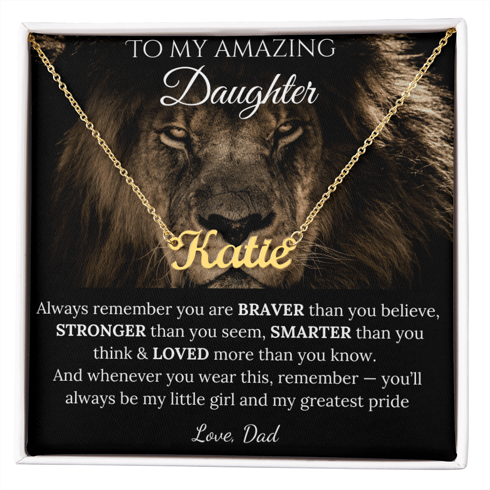 Personalized Name Necklace Daughter Gift From Dad 9