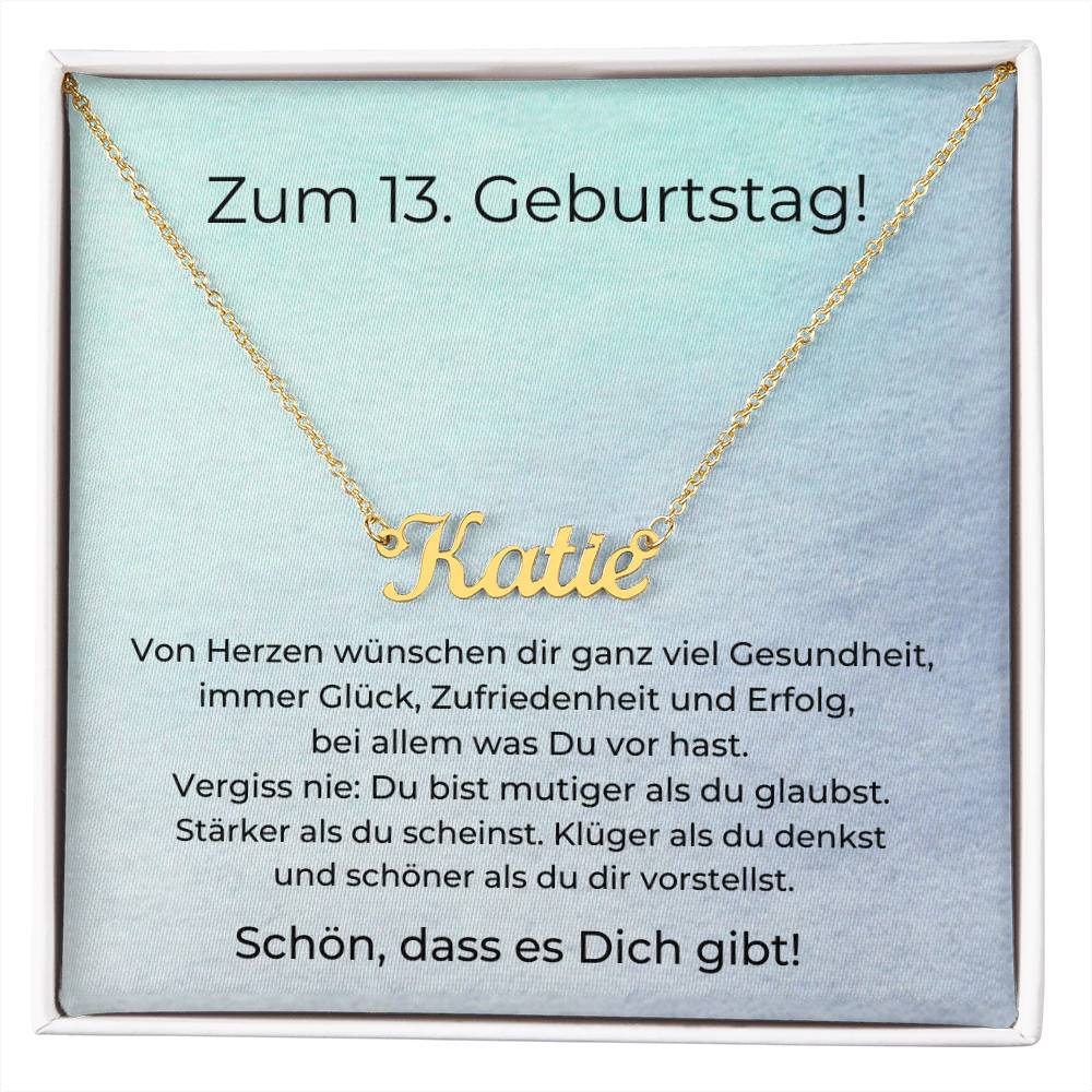 Zum 13. Geburtstag Personalisierte Namenskette