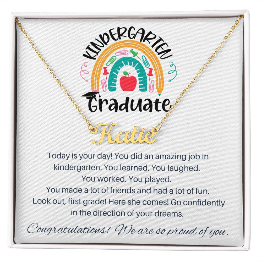 Kindergarten Graduation Gift - Custom Name Necklace 3