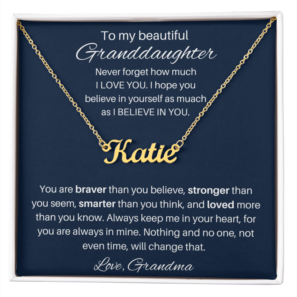 Granddaughter Personalized Necklace Gift 3