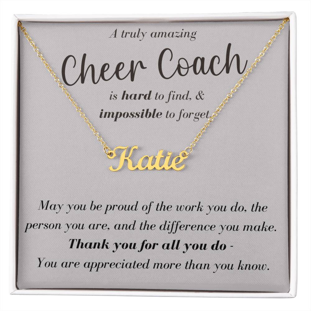 A Truly Amazing Cheer Coach - Custom Name Necklace