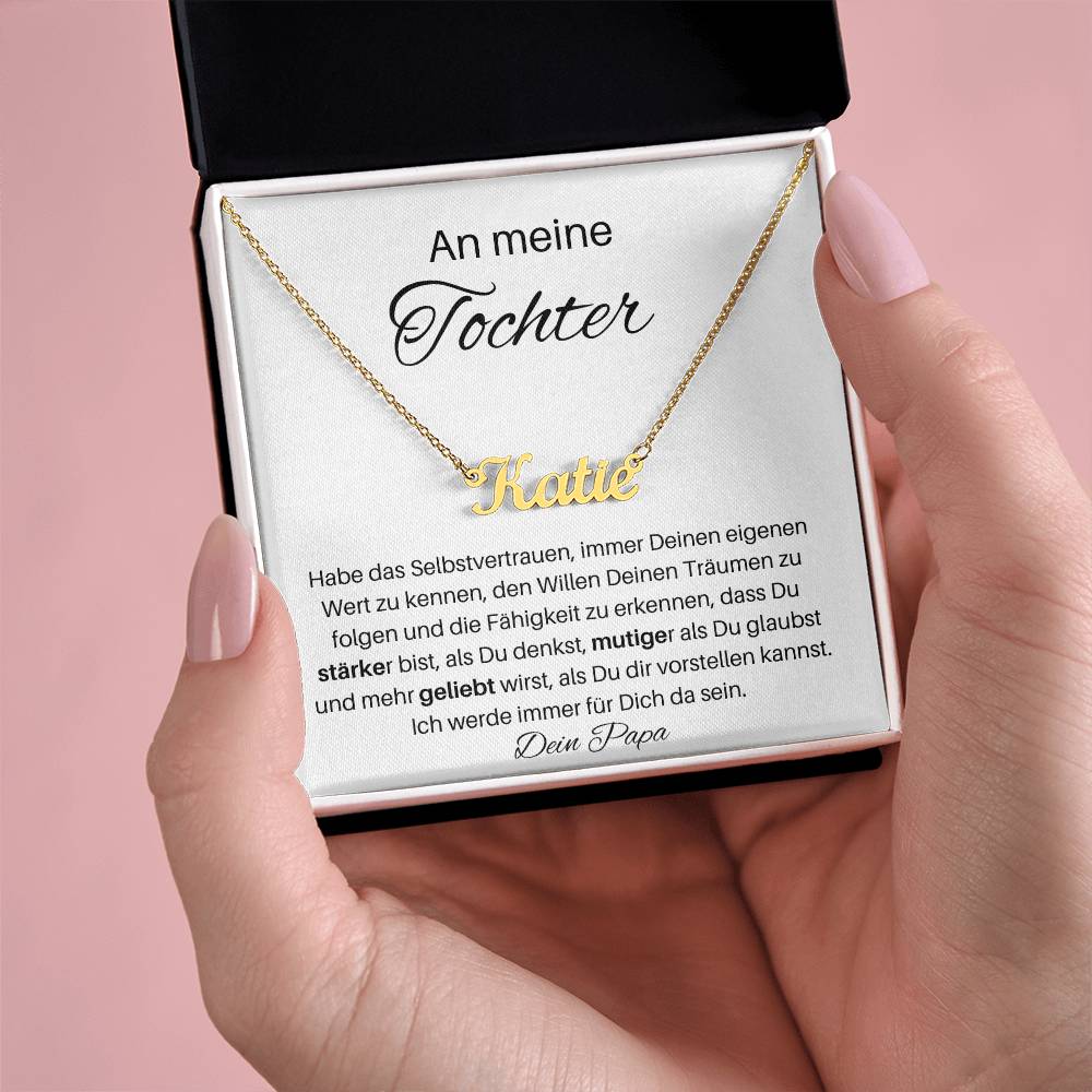 An Meine Tochter – Ich Werde Immer Für Dich Da Sein – Custom Name Necklace