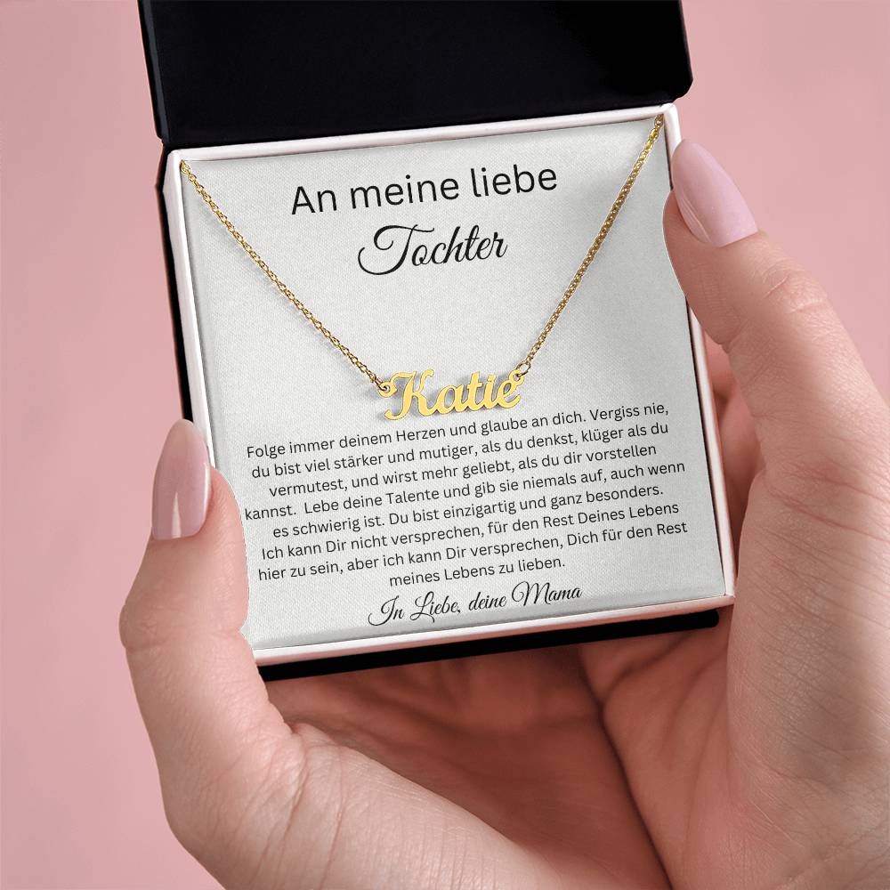 Tochter Personalisierte Namenskette - Lebe Deine Talente