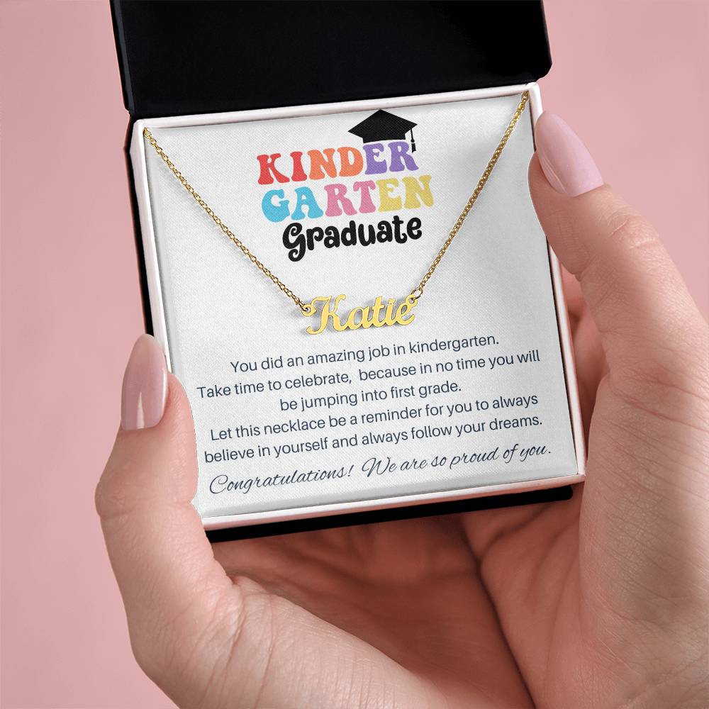 Kindergarten Graduation Gift - Custom Name Necklace 4
