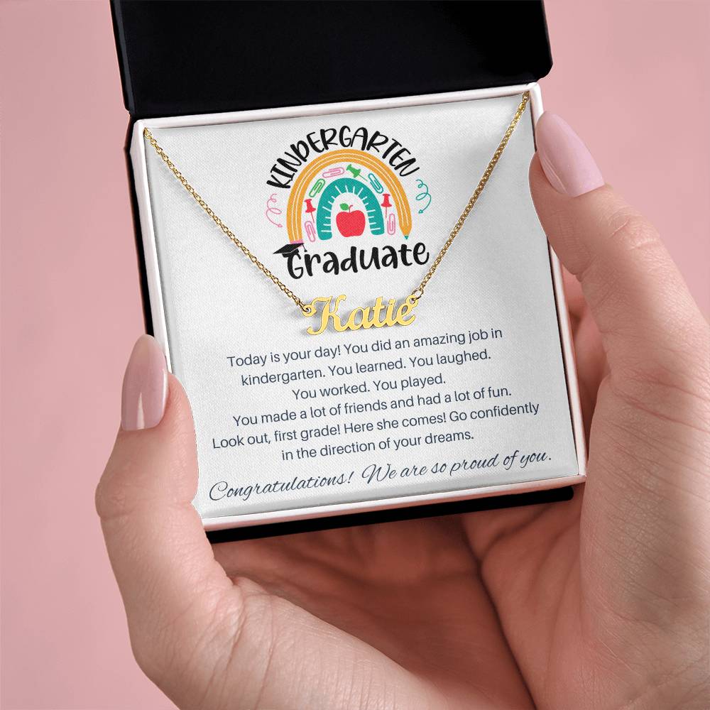 Kindergarten Graduation Gift - Custom Name Necklace 3