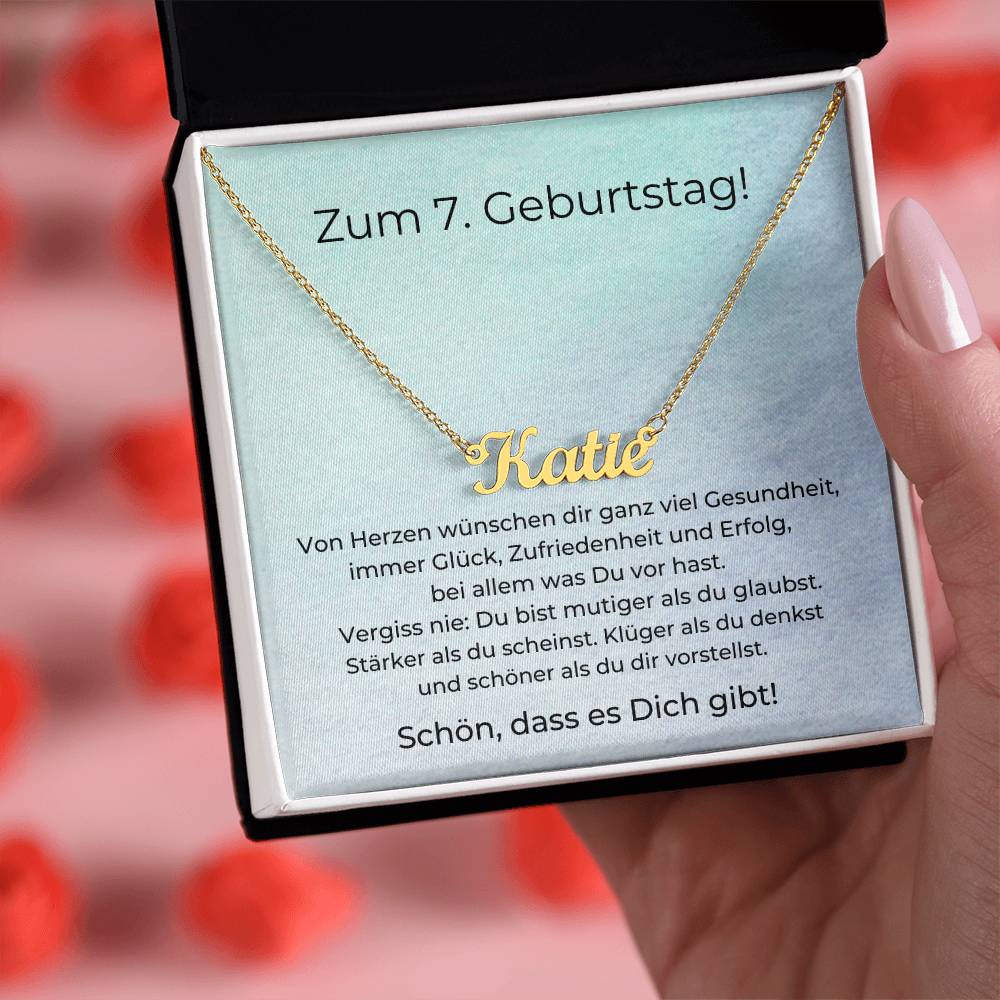 Zum 7. Geburtstag - Personalized Name Necklace