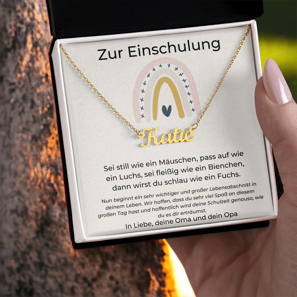 Name Necklace Einschulung 1