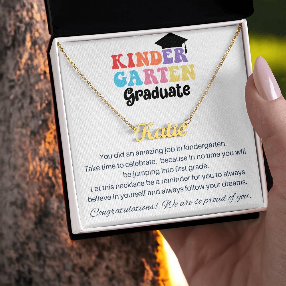 Kindergarten Graduation Gift - Custom Name Necklace 4