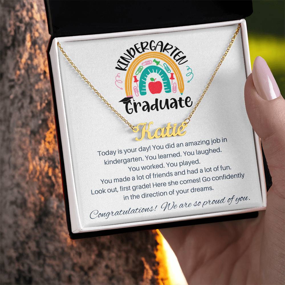 Kindergarten Graduation Gift - Custom Name Necklace 3