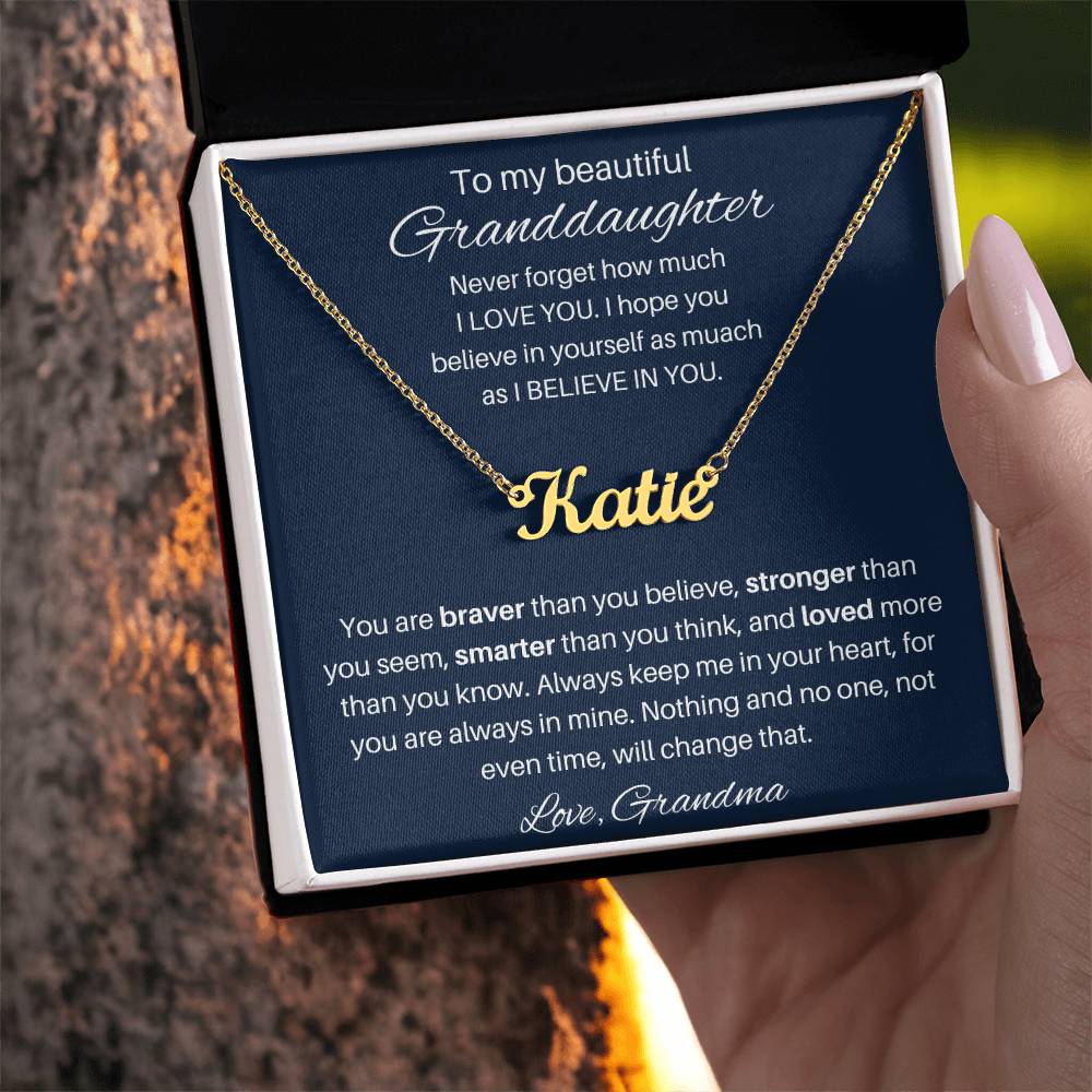 Granddaughter Personalized Necklace Gift 3