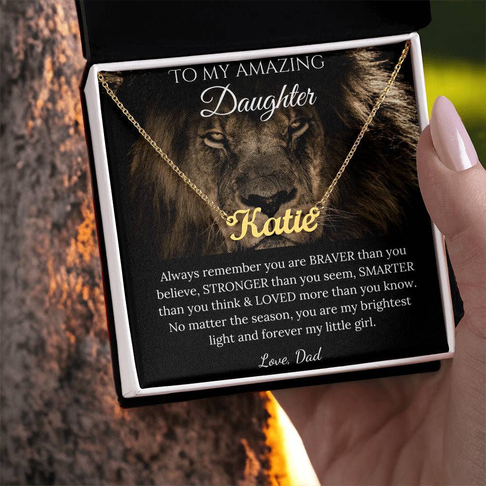 Personalized Name Necklace Daughter Gift From Dad 1
