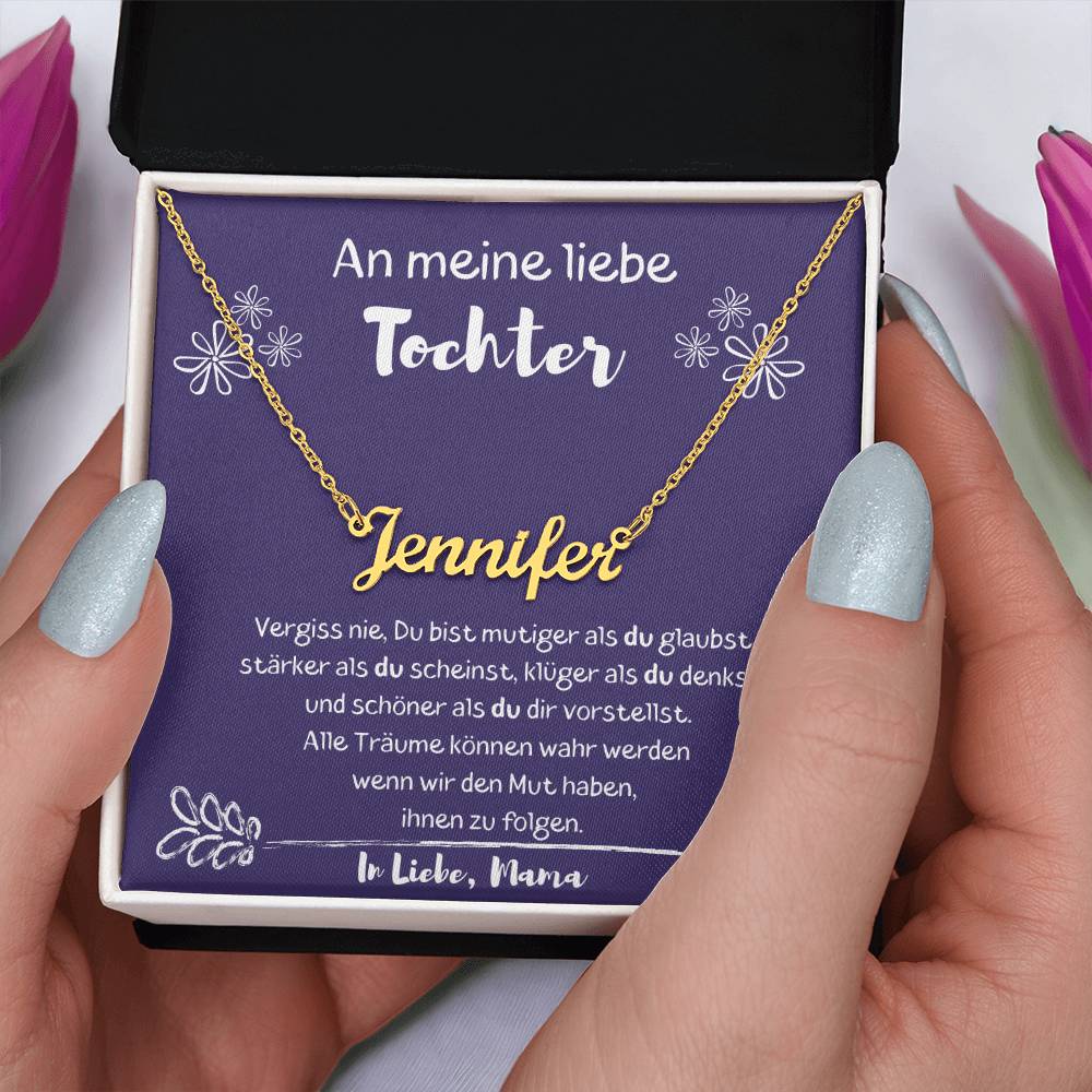 Tochter Personalisierte Namenskette - Du Bist Mutiger