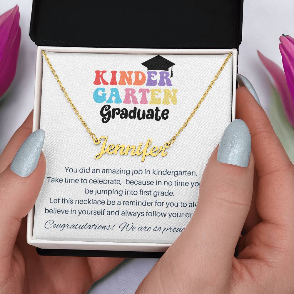 Kindergarten Graduation Gift - Custom Name Necklace 4