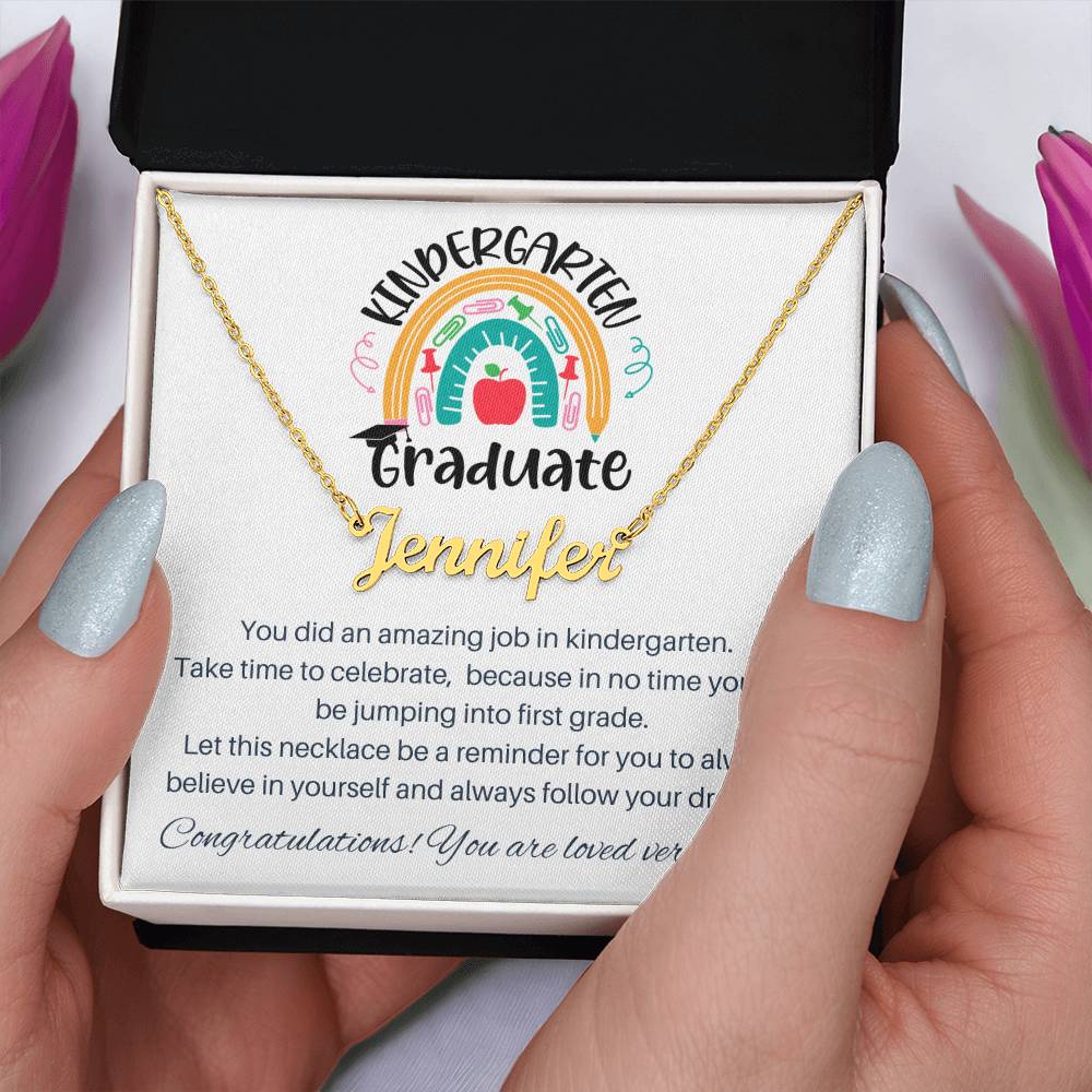 Kindergarten Graduation Gift - Custom Name Necklace 1