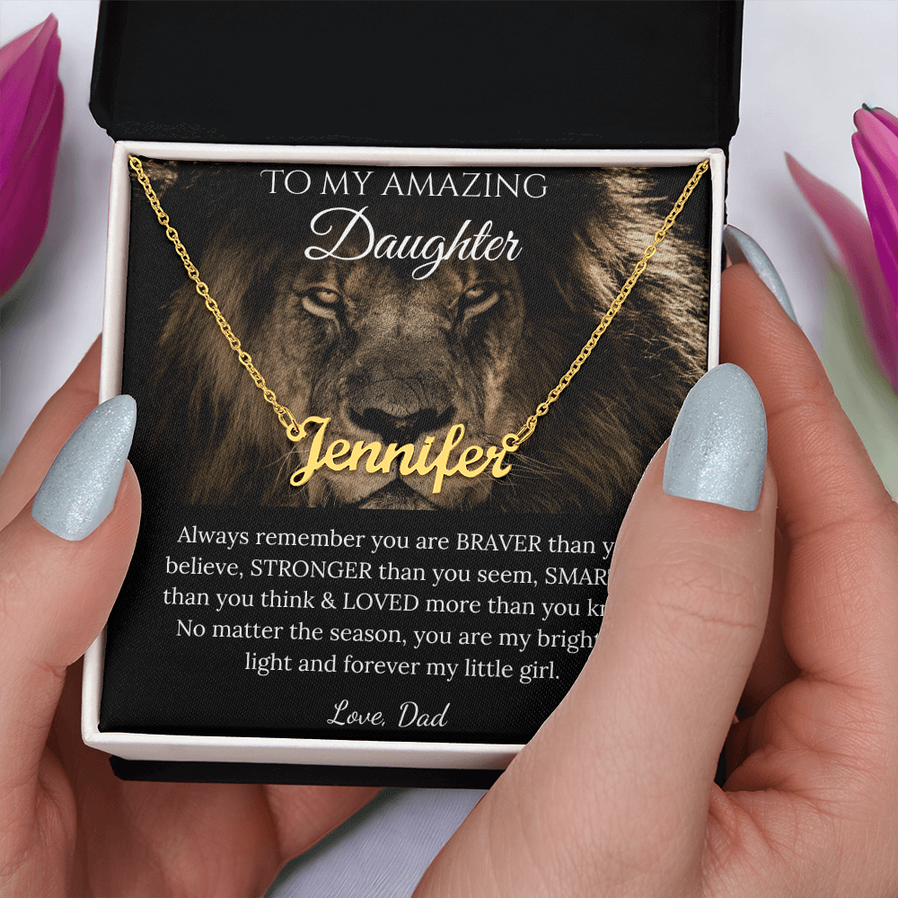 Personalized Name Necklace Daughter Gift From Dad 1
